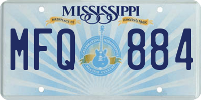 MS license plate MFQ884