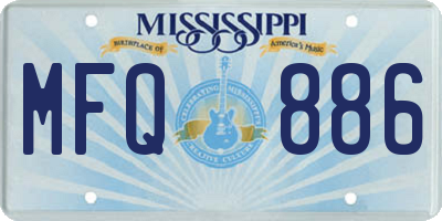 MS license plate MFQ886