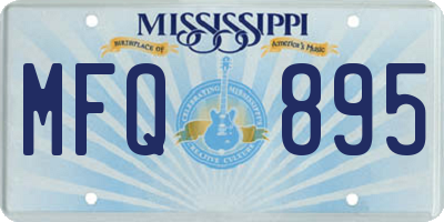 MS license plate MFQ895