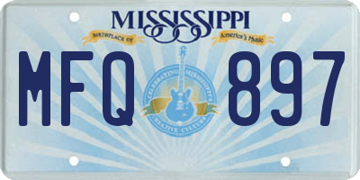 MS license plate MFQ897