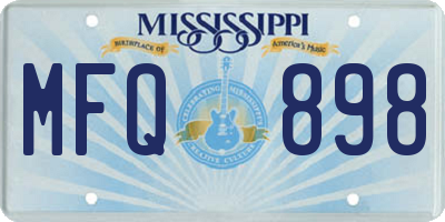 MS license plate MFQ898