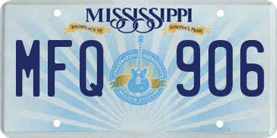 MS license plate MFQ906