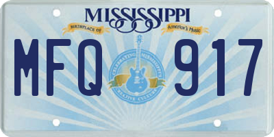 MS license plate MFQ917