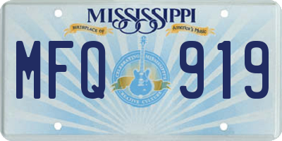 MS license plate MFQ919
