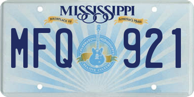 MS license plate MFQ921