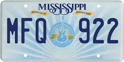 MS license plate MFQ922