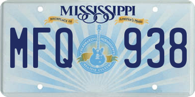 MS license plate MFQ938