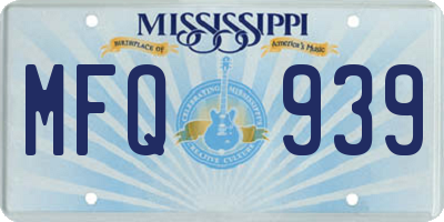 MS license plate MFQ939