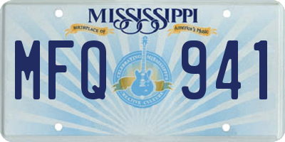 MS license plate MFQ941