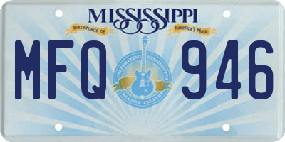 MS license plate MFQ946
