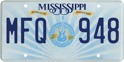 MS license plate MFQ948
