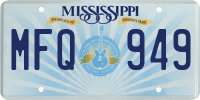 MS license plate MFQ949