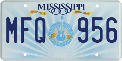 MS license plate MFQ956