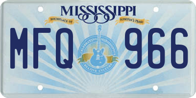MS license plate MFQ966