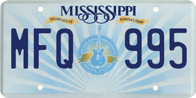 MS license plate MFQ995