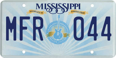 MS license plate MFR044