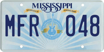 MS license plate MFR048