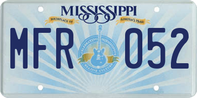 MS license plate MFR052