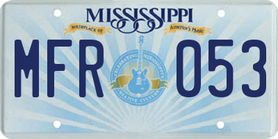 MS license plate MFR053