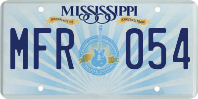 MS license plate MFR054