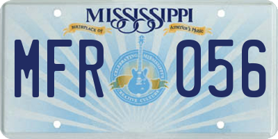 MS license plate MFR056