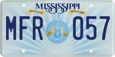 MS license plate MFR057