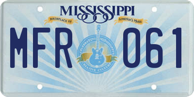 MS license plate MFR061