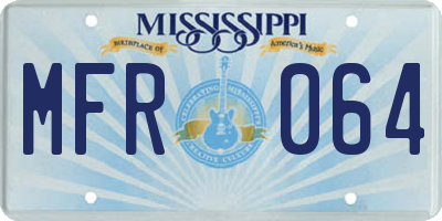 MS license plate MFR064