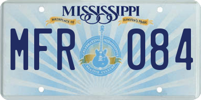 MS license plate MFR084