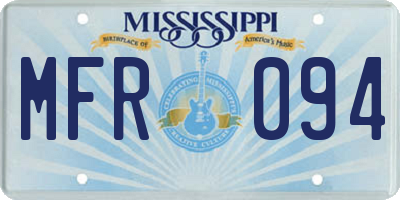 MS license plate MFR094
