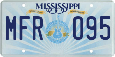 MS license plate MFR095