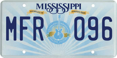MS license plate MFR096