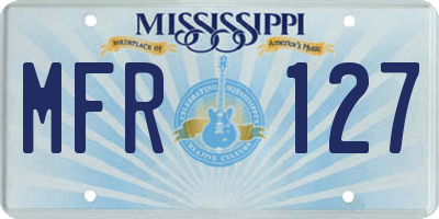 MS license plate MFR127