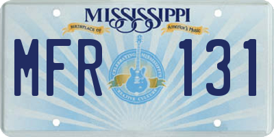 MS license plate MFR131