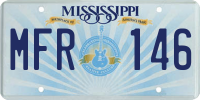 MS license plate MFR146