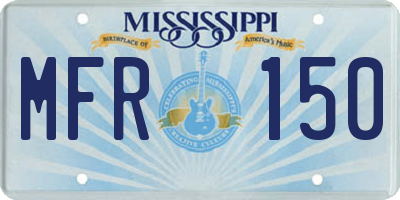 MS license plate MFR150