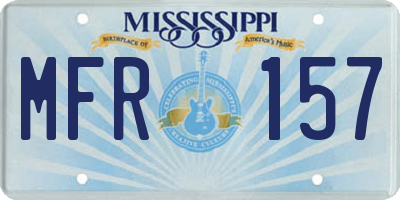 MS license plate MFR157