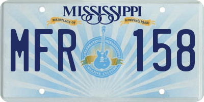 MS license plate MFR158