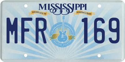 MS license plate MFR169