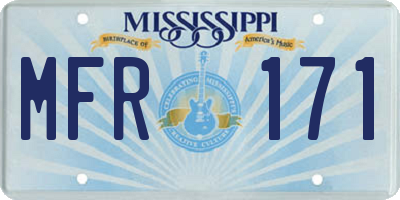 MS license plate MFR171