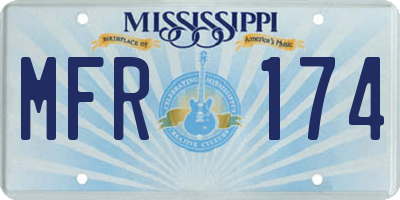 MS license plate MFR174