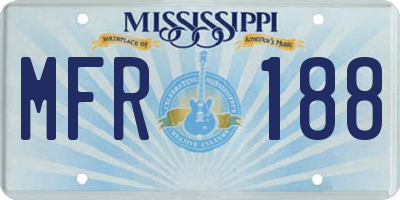MS license plate MFR188
