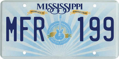 MS license plate MFR199