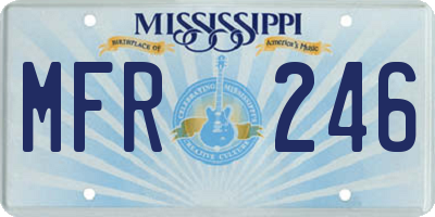 MS license plate MFR246