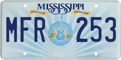 MS license plate MFR253