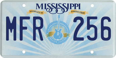 MS license plate MFR256