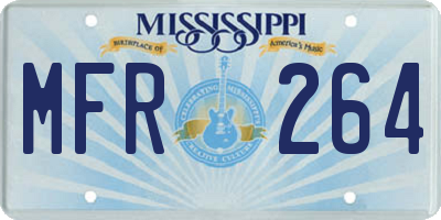 MS license plate MFR264