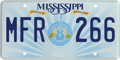 MS license plate MFR266