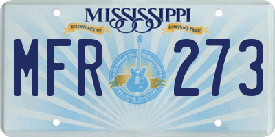MS license plate MFR273