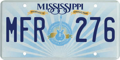 MS license plate MFR276